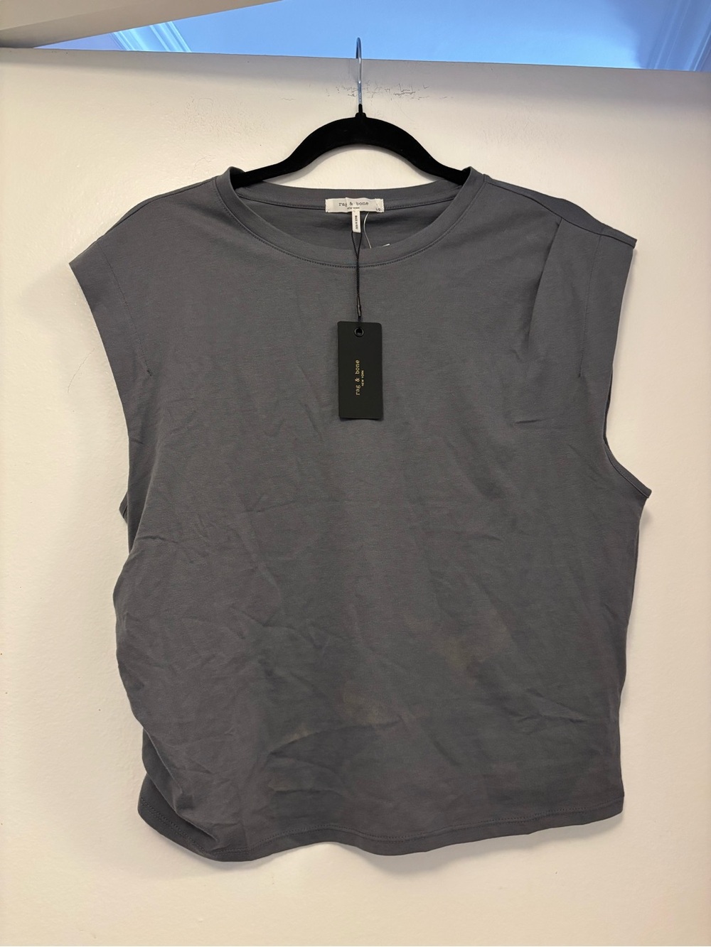 rag & bone Charcoal Gray Sleeveless Muscle Tee Mia cropped tank $138 - Picture 2 of 5